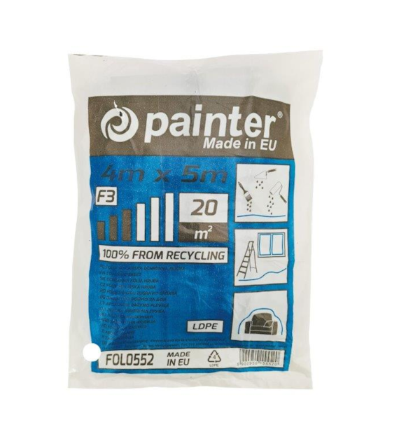 Folia 4x5m Mocna 25 mikr. PAINTER 0,45 kg  F3