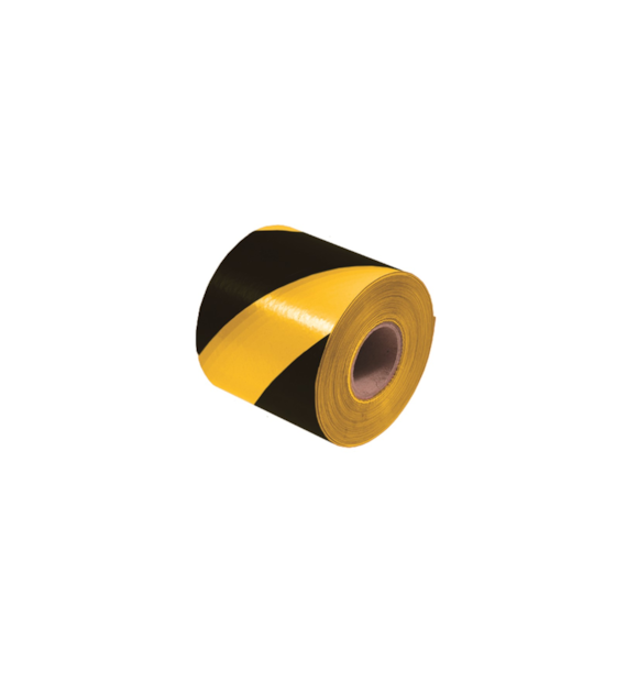 Taśma ostrzegawcza  czarno-żółta  75mm/100m
